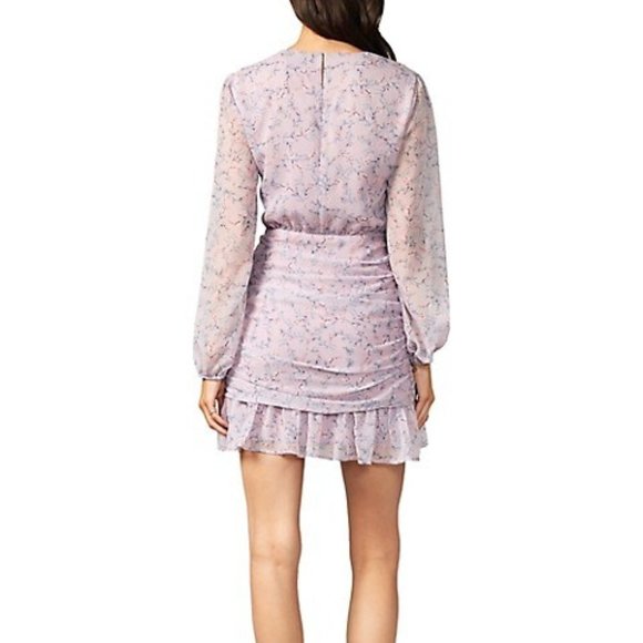 Greylin Tamara Georgette Floral Mini Lilac Dress - Picture 3 of 11